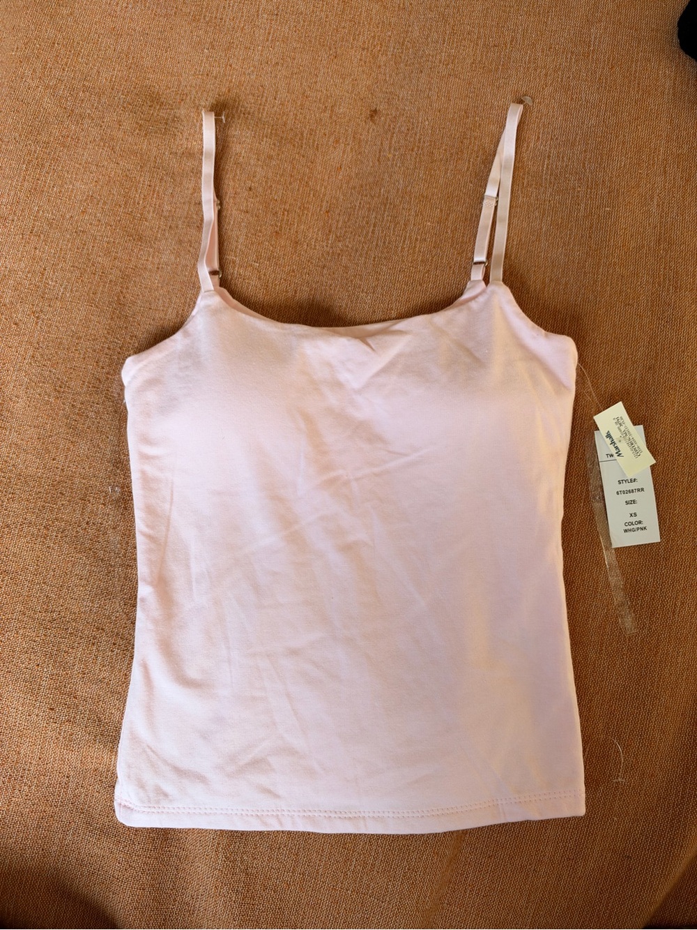 Pink Rose Pale Pink Adjustable Strap Cami